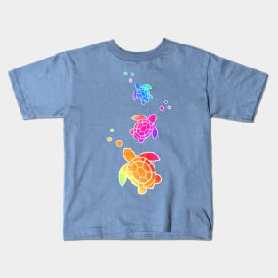 SEA Turtle Bubbles - Cute Turtle Art Kids T-Shirt